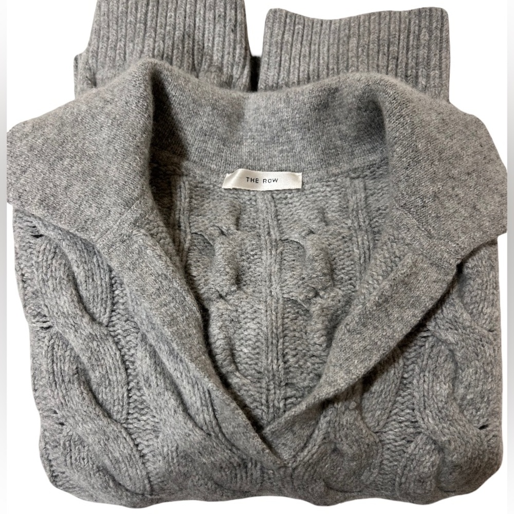 The Row Gray Cable Knit Sweater - Picture 2 of 7